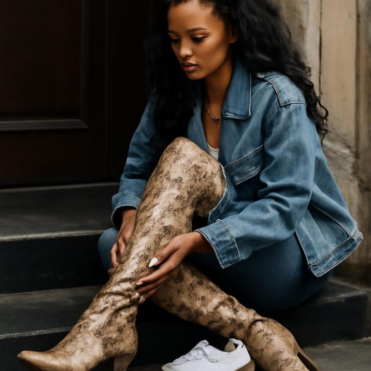 A diva mostra sua faceta fashionista em Los Angeles com botas Amina Muaddi de R$10 mil