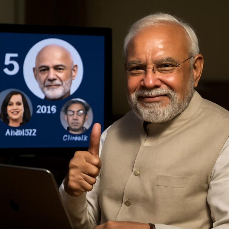 Com 108,6 milhões de seguidores, líder indiano conquista espaço entre as maiores personalidades globais nas redes sociais