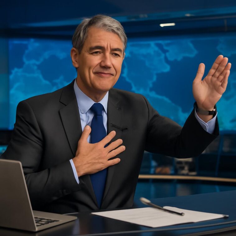 Apresentador dá último 'boa noite' e passa o bastão para César Tralli na bancada do principal telejornal do Brasil