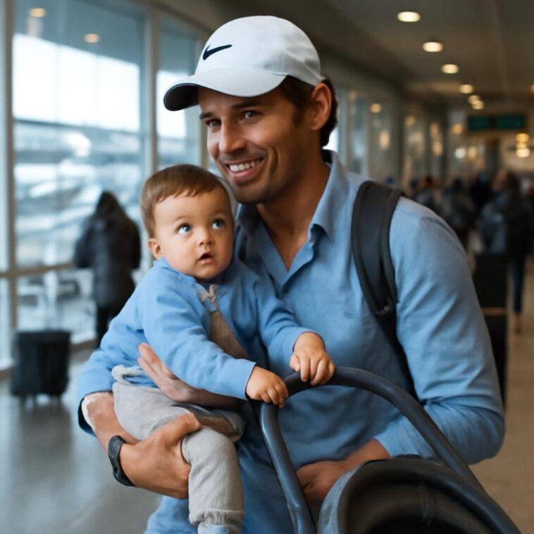 O astro do tênis encantou fãs ao mostrar férias em família no Japão com seu bebê recém-nascido