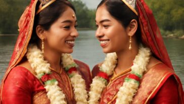 Riya e Rakhi celebram união em templo rural, desafiando preconceitos e inspirando aceitação