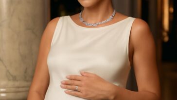 A modelo e empresária exibe seu estilo gestante com elegância no Baby2Baby Gala 2025 em West Hollywood