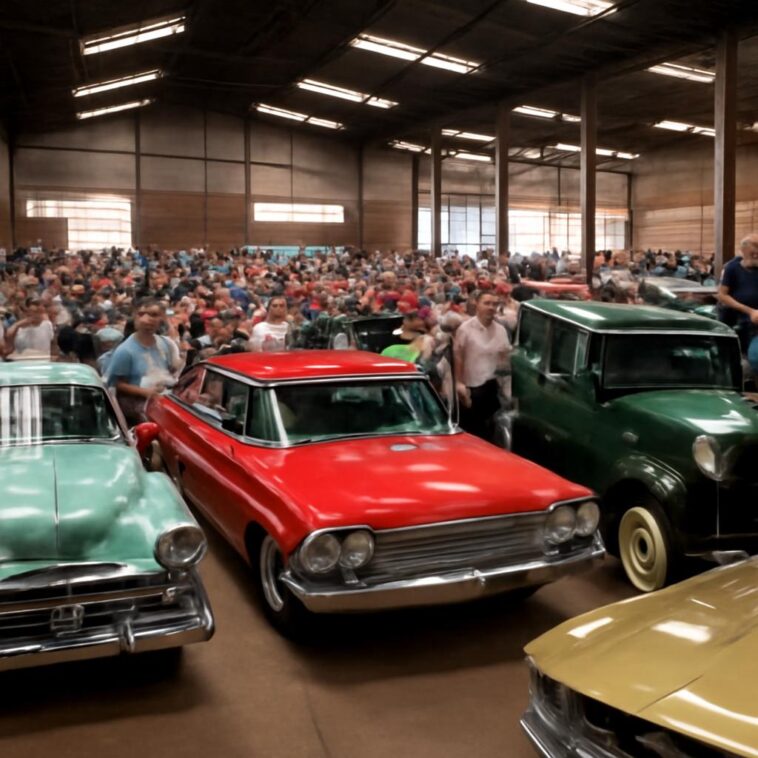 Circuito de Leilões reúne carros e motos clássicos, incluindo caminhão militar e Corvette, em evento gratuito