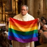 Padre na Espanha celebra missa com bandeira LGBT e gera polêmica 12 Sacerdote defende inclusão e recebe ataques após colocar bandeira LGBT no altar em Sevilha, Espanha