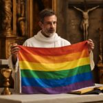 Celebração em Sevilha provoca controvérsia ao exibir bandeira do movimento LGBTQIA+ no altar