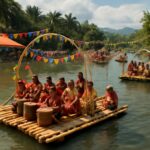 Parada fluvial com balsas decoradas destaca tradição e sustentabilidade no festival das Filipinas