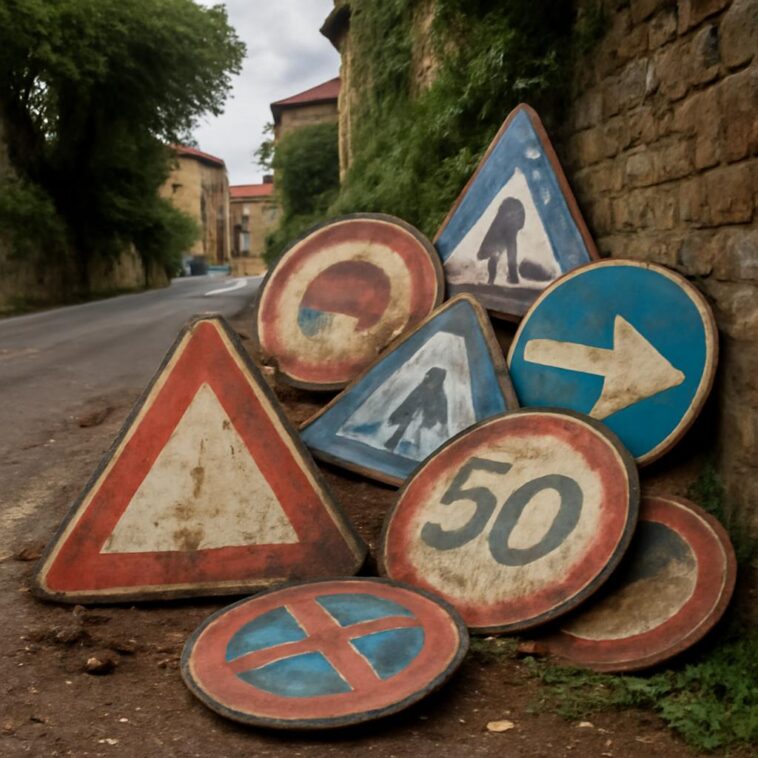 Moradores e comerciantes pedem ação urgente para retirar placas que atrapalham acessibilidade e causam insegurança