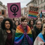 Manifestação em Cherbourg une mulheres e pessoas LGBTQIA+ contra violência 13 Evento em mixidade escolhida reforça luta por segurança e respeito, aberto a todos