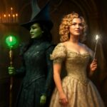 Designer premiado traz força e delicadeza para os looks de Elphaba e Glinda na sequência do clássico