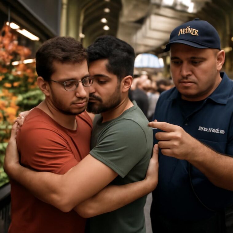 Casal gay é constrangido por segurança no Mercadão de SP após abraço 1 Abordagem homofóbica viraliza e empresa afasta segurança; ação mobiliza luta por respeito LGBTQIA+
