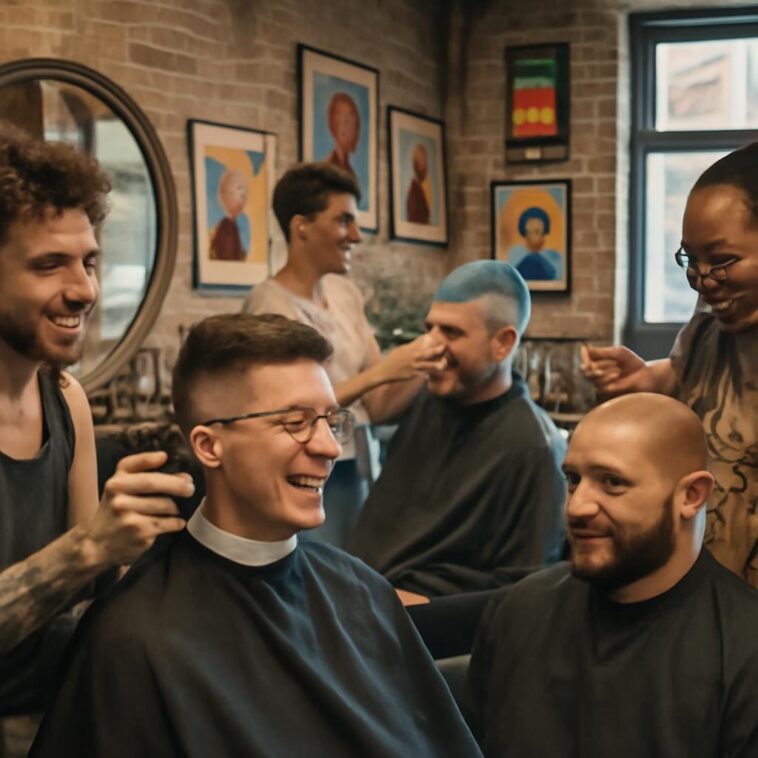 Barbearia queer em Toronto transforma vidas com cortes afirmativos 1 Espaço criado por pessoa trans oferece cortes de cabelo que afirmam gênero e acolhem a comunidade LGBTQIA+
