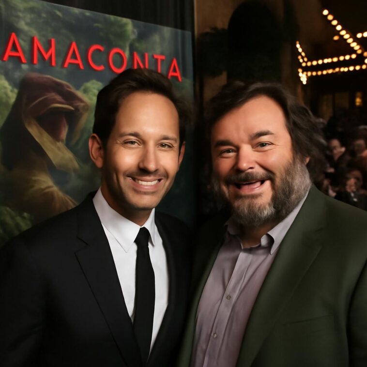Paul Rudd e Jack Black brilham na estreia do filme Anaconda em Los Angeles 1 Dupla icônica celebra lançamento com looks descolados e muita energia no tapete vermelho
