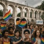 Ato na Lapa denuncia violência contra LGBTQIA+ e cobra justiça urgente 12 Manifestação no Rio de Janeiro exige políticas educativas e proteção para a comunidade LGBTQIA+ diante do aumento da violência