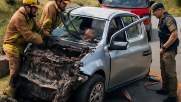 Colisão entre caminhão e carreta mobiliza resgate e polícia na rodovia mineira