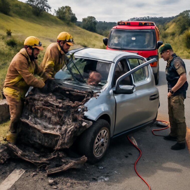 Acidente na MG-179 deixa motorista preso às ferragens em Pouso Alegre 1 Colisão entre caminhão e carreta mobiliza resgate e polícia na rodovia mineira