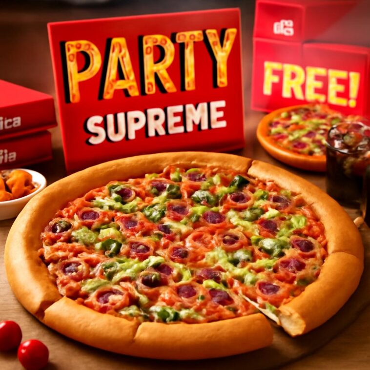 Pizza Hut lança promoção Party Supreme com pizza grande grátis 1 Aproveite o BOGO nacional para pizzas grandes de 26 a 28 de dezembro com o código SUPREME