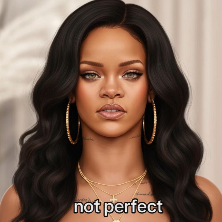 Rihanna rebate meme que viralizou com foto 'não tão perfeita' 1 Cantora ironiza uso de imagem espontânea e levanta debate sobre autenticidade e beleza real