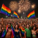 Festa de Réveillon LGBTQIA+ reúne milhares em São Paulo com energia e diversidade 12 Evento celebra o Ano Novo com shows, arte e inclusão, fortalecendo a representatividade queer na capital paulista