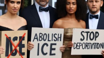 Atores e artistas usam pins em homenagem a Renee Good e contra violência da imigração nos EUA