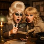 Drag queens icônicas trazem humor e charme ao comentar filme 'Knives Out: Wake Up Dead Man'