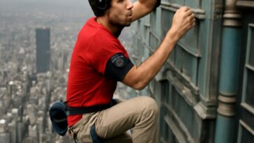 Com coragem e música progressiva, o alpinista redefine limites em desafio épico no coração de Taiwan