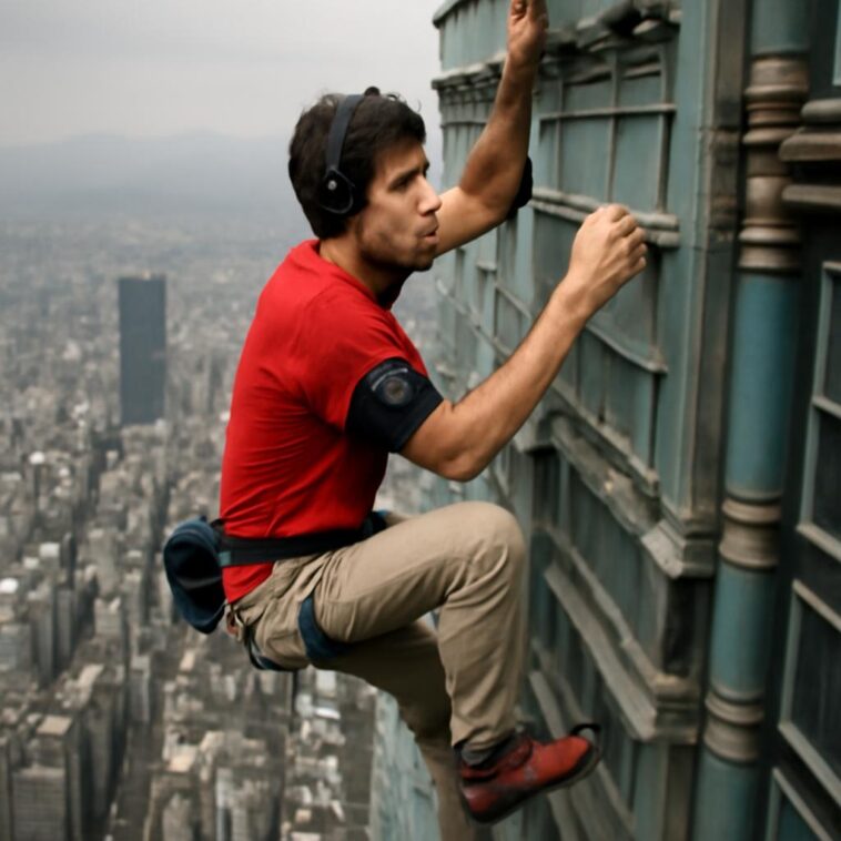 Com coragem e música progressiva, o alpinista redefine limites em desafio épico no coração de Taiwan