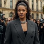 A diva incorpora o estilo genderless com look oversized do desfile masculino Dior Fall 2026 em Paris, Canadá