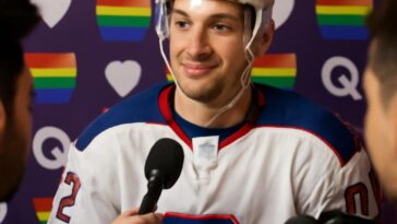 Jesse Kortuem encontrou coragem para assumir sua identidade graças à série que mudou o jogo do hóquei para a comunidade queer