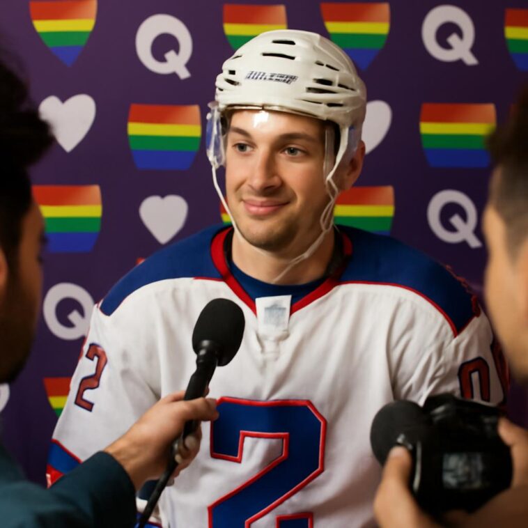 Jesse Kortuem encontrou coragem para assumir sua identidade graças à série que mudou o jogo do hóquei para a comunidade queer