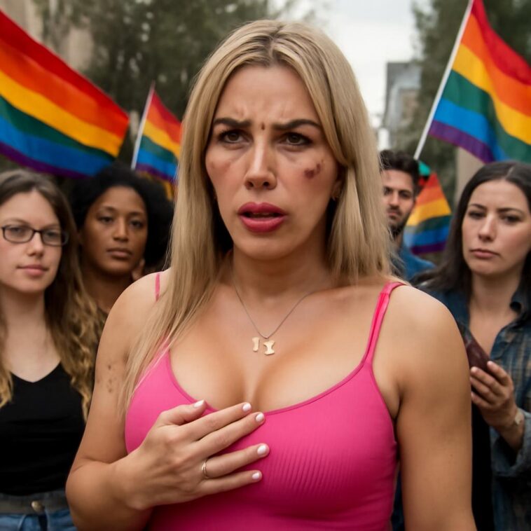 La reconocida performer sufrió agresiones en la puerta de la radio y la policía intervino para protegerla