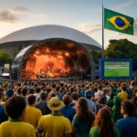 Parque Ibirapuera vira palco de shows e transmissões ao vivo da Copa do Mundo para celebrar o futebol e a cultura brasileira