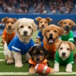 Time Ruff e Time Fluff se enfrentam em um duelo fofo e cheio de energia, com todos os filhotes prontos para adoção
