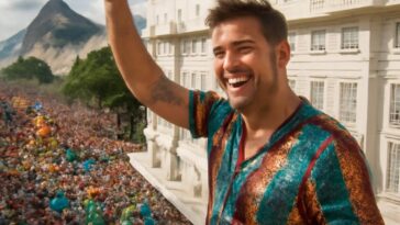 Cantor porto-riquenho curte bloco na sacada do hotel e revive magia da folia no Rio de Janeiro