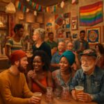 Obra de Trackie McLeod transforma espaço em pub funcional com arte, música e drag queens, resgatando vínculos sociais