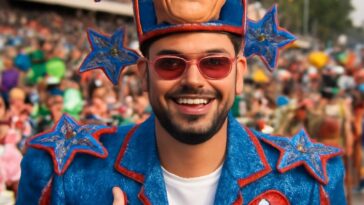 Cantor encerra temporada carnavalesca com figurino inspirado no icônico locutor e antecipa a Copa do Mundo 2026