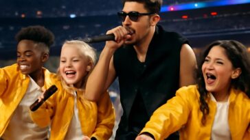 Cinco jovens talentos locais dançaram ao lado de Bad Bunny e Lady Gaga, celebrando cultura latina e representatividade no maior palco do mundo