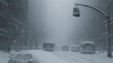 Tempestade de neve atinge costa leste dos EUA, impactando transporte e rotina com apagões e caos