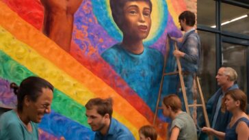 Projeto Spray It With Pride convida a comunidade a criar arte vibrante que homenageia ícones e locais LGBTQ+ no Nordeste da Inglaterra