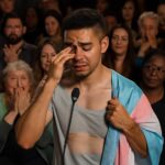 Revelação trans emociona público com trajetória de superação 13 Artista trans compartilha sua história de luta e inspiração em evento que celebra diversidade LGBTQIA+