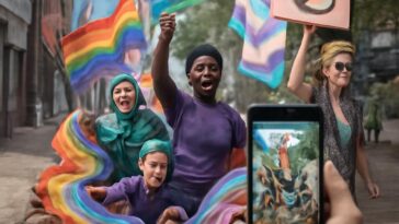 Artista não binárie Evie Johnny Ruddy transforma espaços urbanos com projeções e AR ativistas