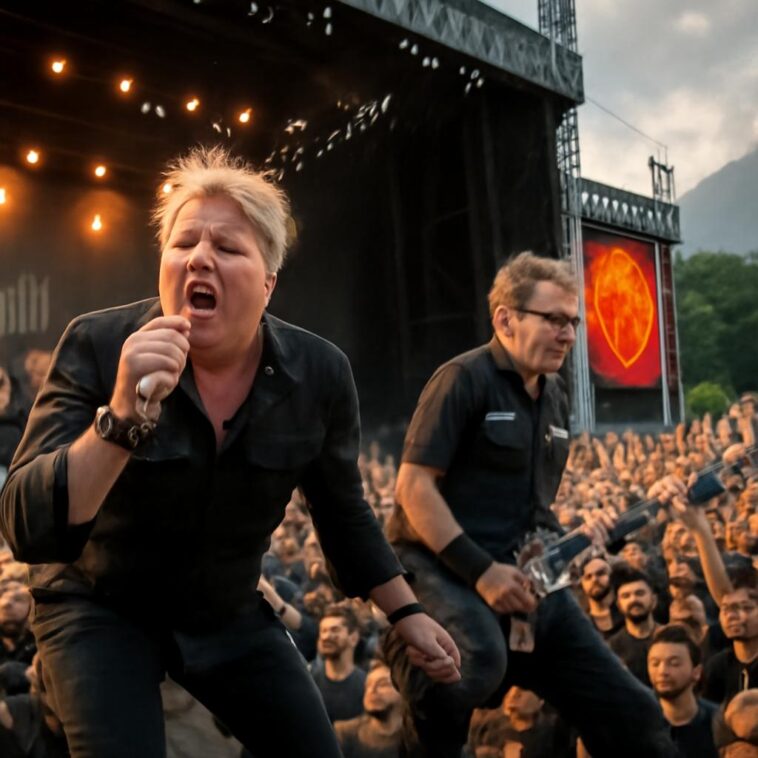 Banda lendária do punk rock se apresenta no festival internacional, trazendo energia e nostalgia para a cena musical de Almaty, Cazaquistão