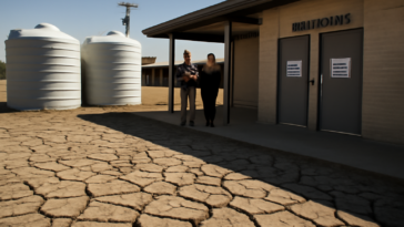 Cidade do Texas enfrenta seca severa e queda na pressão da rede; milhares de alunos podem perder acesso a banheiros. Entenda.