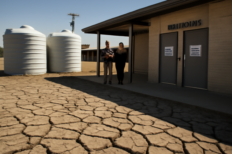 Cidade do Texas enfrenta seca severa e queda na pressão da rede; milhares de alunos podem perder acesso a banheiros. Entenda.