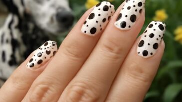 Estampa gráfica e moderna, a manicure Dalmatian chega para renovar o animal print nas unhas com elegância e atitude