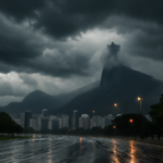 Cidade tem previsão de chuva moderada a forte e possibilidade de raios nesta terça. Saiba o que esperar e veja os cuidados.