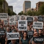 Manifestação histórica reúne diversidade e críticas à administração Trump em Tucson, EUA