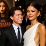 O ator apoia a namorada com homenagem pública no dia da estreia do filme