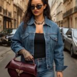 Cantora arrasa com look monocromático borgonha e bolsa amarela ‘Dracula’ que virou tendência fashion