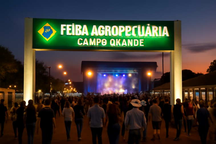 Cantor desembarcou nesta quinta para o show gratuito que inaugura a feira agropecuária em MS; entenda por que o evento está em alta.
