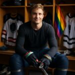 Jogador abertamente gay fala sobre humor, apoio e momentos inusitados nos times de hóquei